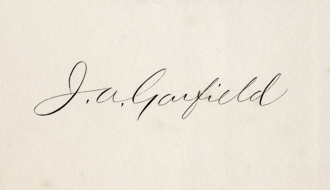 Firma de James Abram Garfield de American School