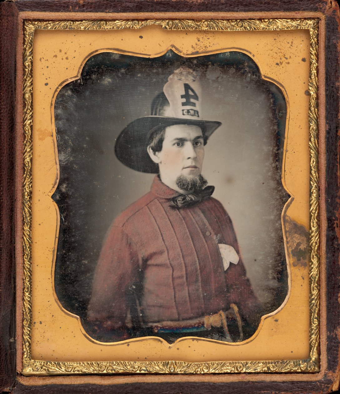 Retrato de un bombero de American 19th Century