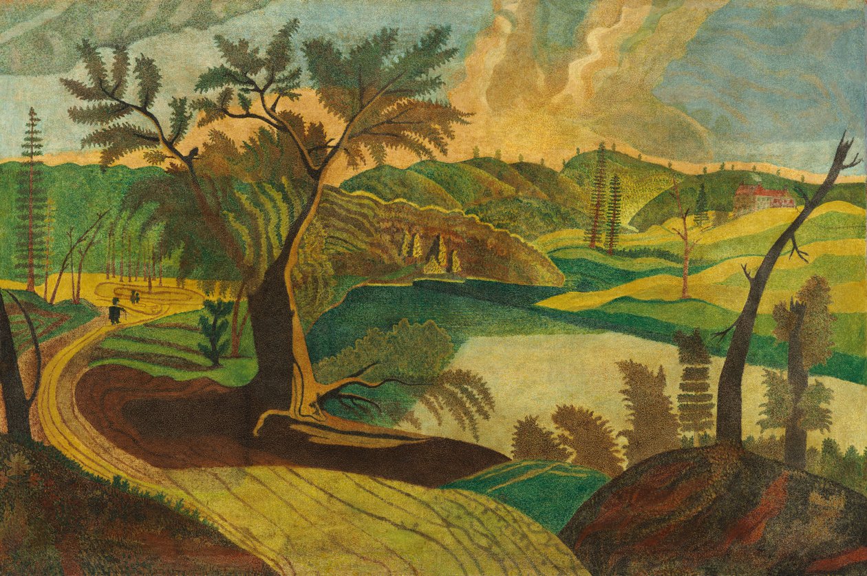 Paisaje Estilizado de American 19th Century