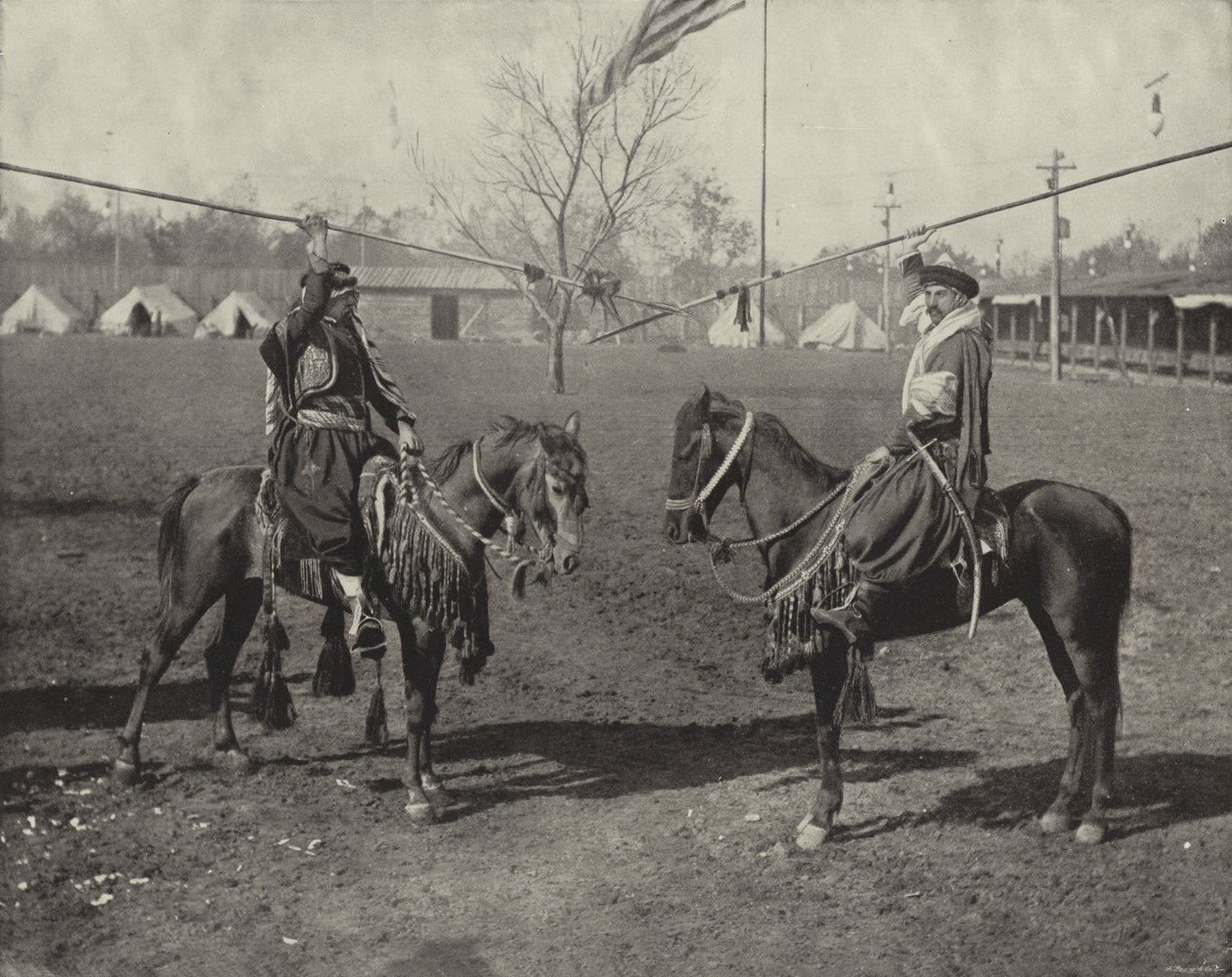 Lanceros árabes del espectáculo del Lejano Oriente de American Photographer