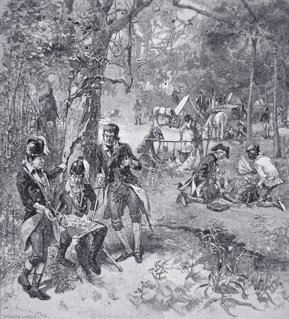 General Francis Marion en el campamento de American School