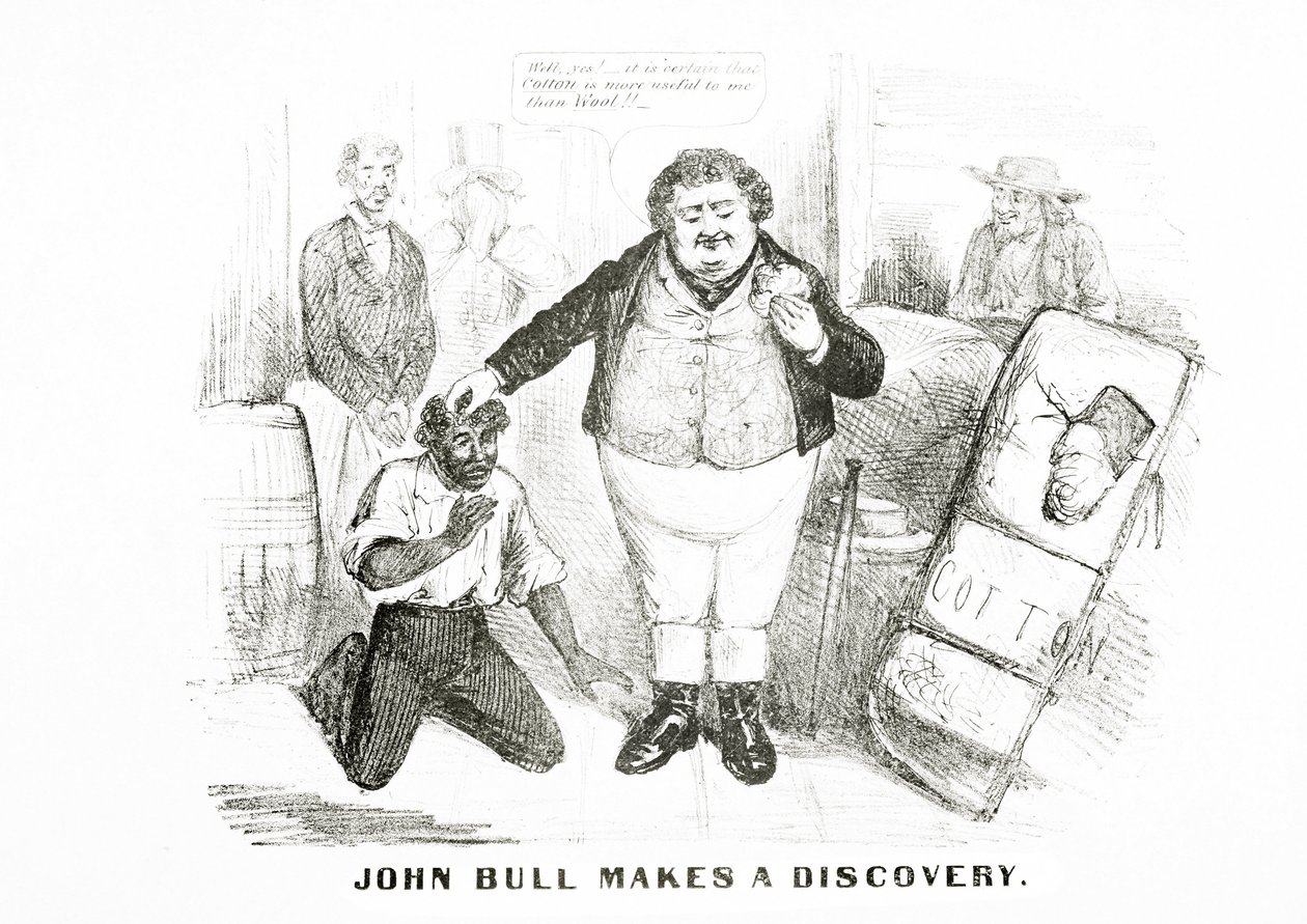 John Bull hace un descubrimiento (litografía) de American School