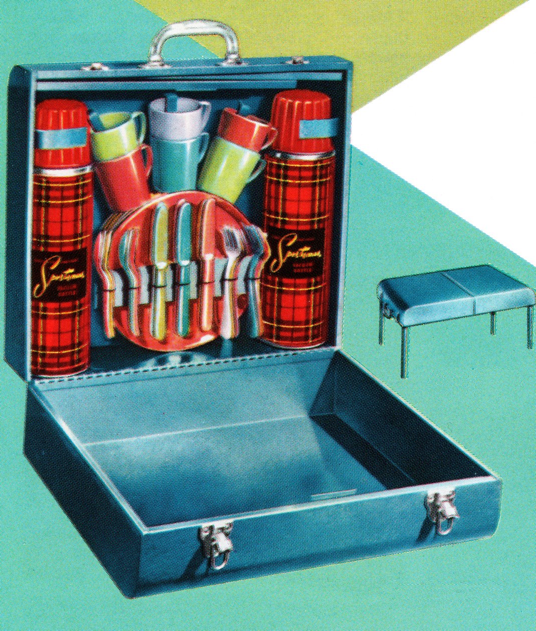 Retro Portable Picnic Set de American School