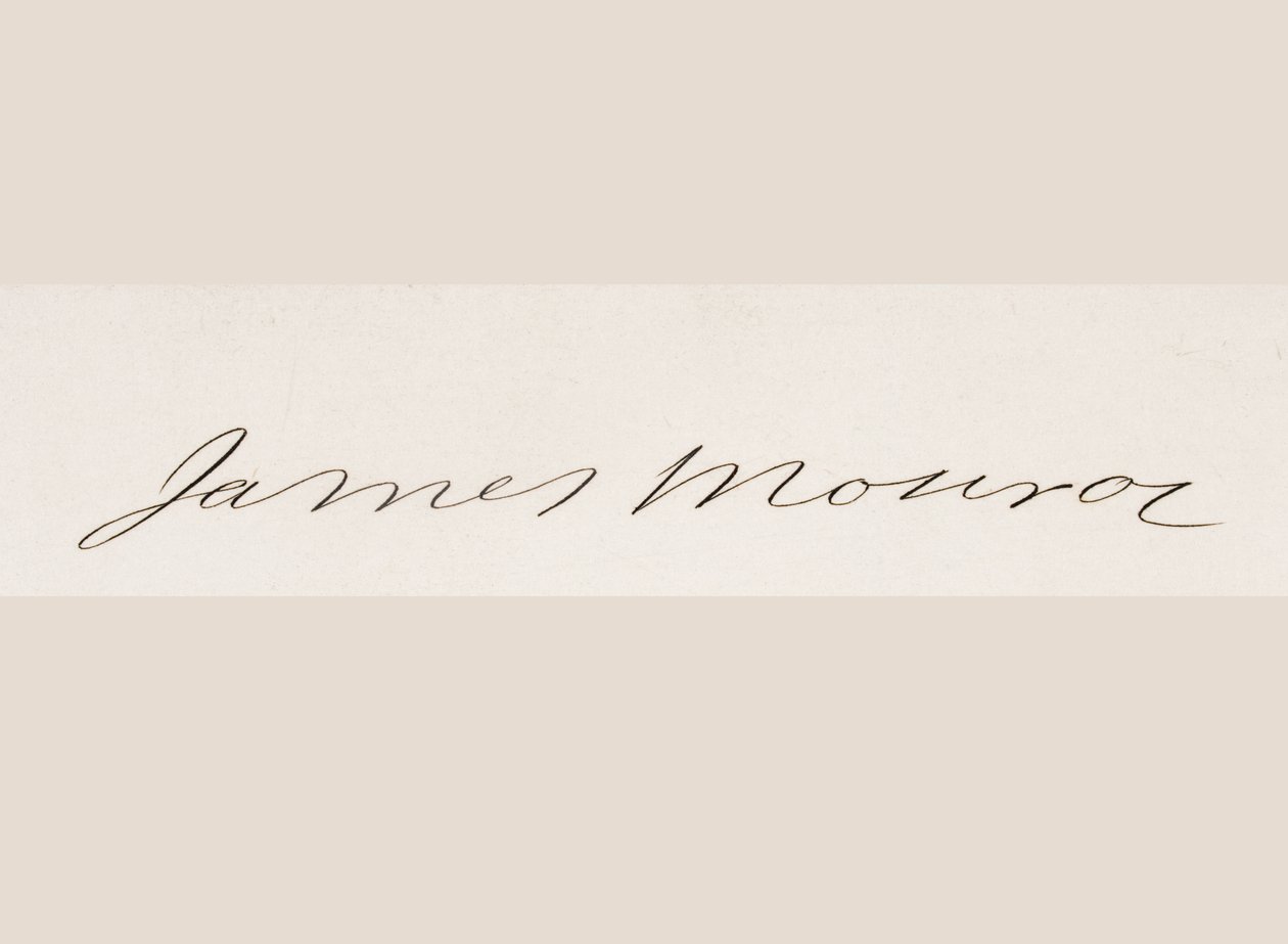 Firma de James Monroe de American School
