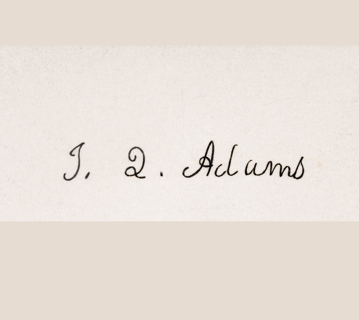 Firma de John Quincy Adams de American School