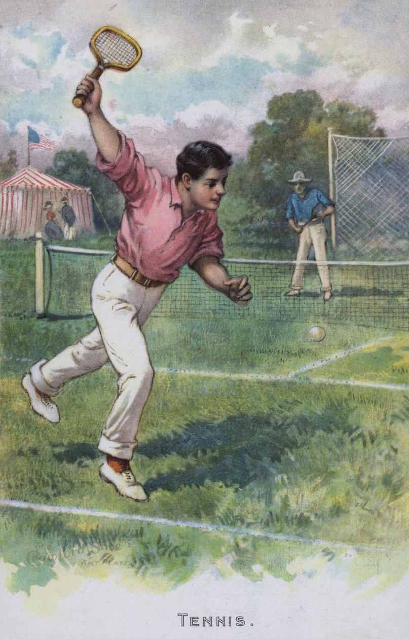 Tenis (litografía en color) de American School