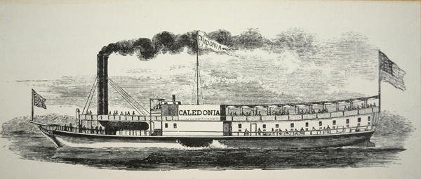 El barco de ruedas laterales del Mississippi 