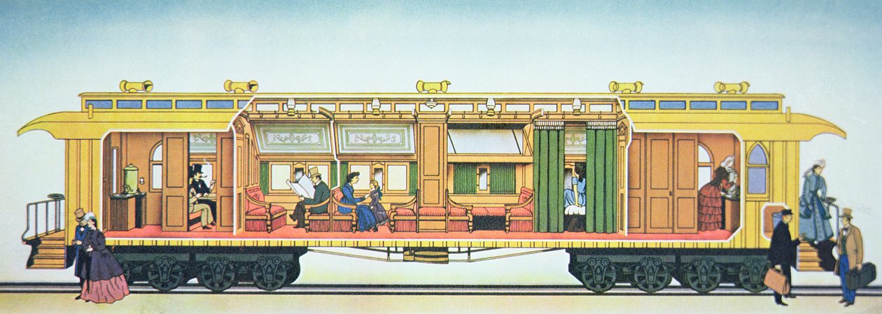 El primer coche cama de lujo Pullman de American School