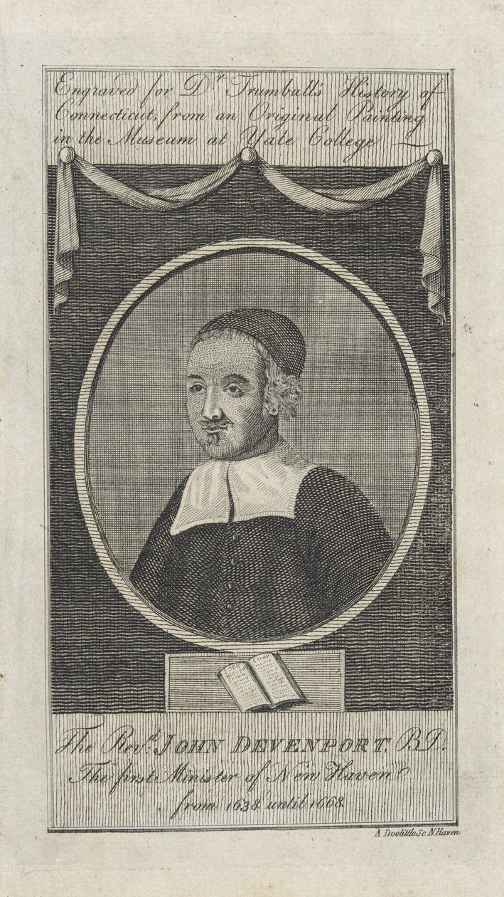 El reverendo John Davenport, pub. 1797 de Amos Doolittle