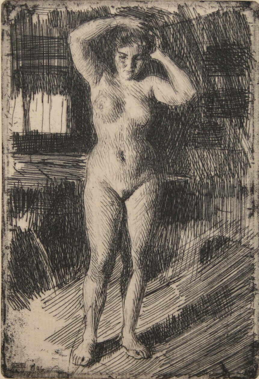 Anna peinándose de Anders Leonard Zorn