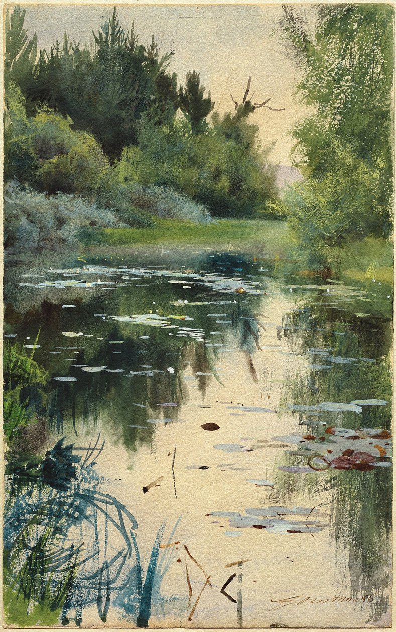 Estudio de paisaje de Mora de Anders Leonard Zorn