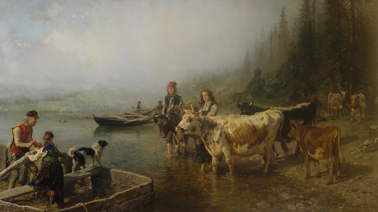 Lugar de ferry, junto al lago. de Anders Askevold