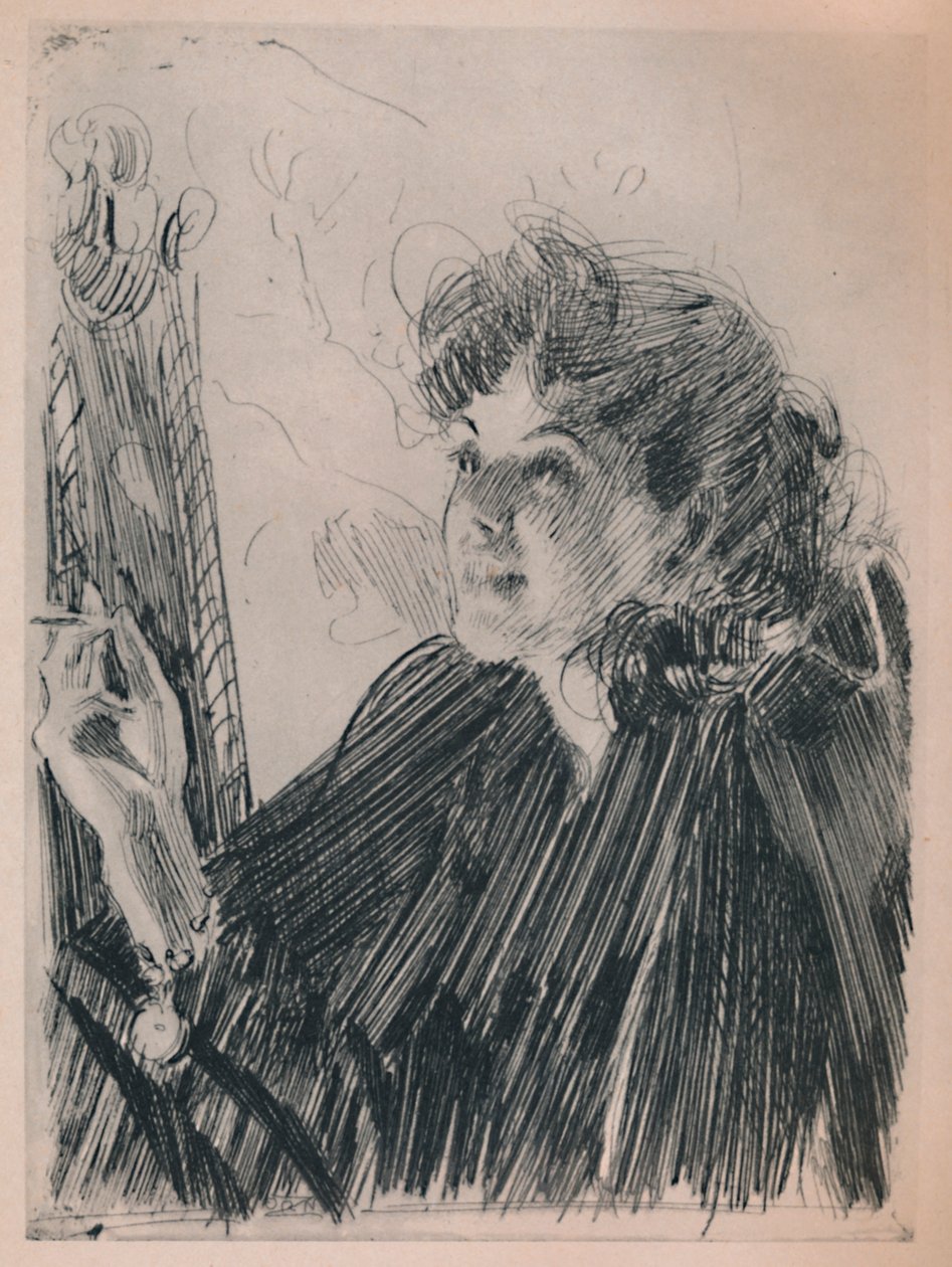 El Baile del Cigarrillo, c.1890s, 1946 de Anders Leonard Zorn