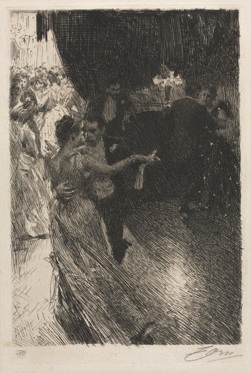 El vals, 1891 de Anders Leonard Zorn