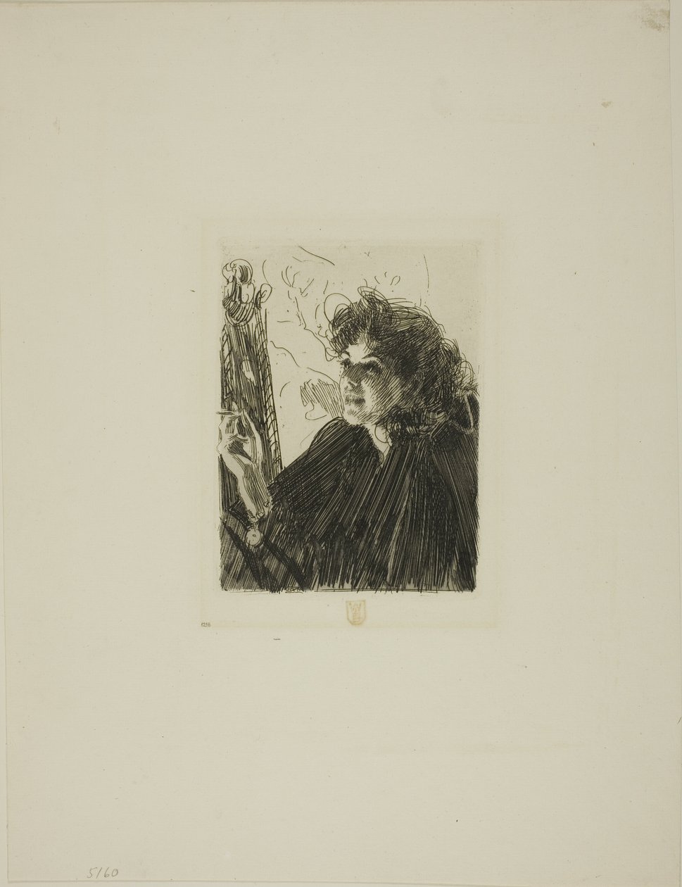 Chica con un cigarrillo II de Anders Leonard Zorn