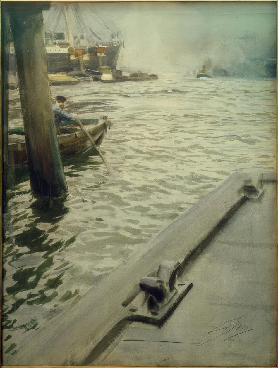 En el puerto de Hamburgo de Anders Leonard Zorn