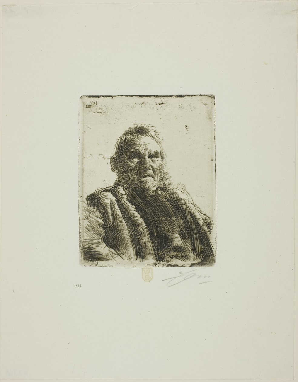Viejo soldado ("Prinsen") de Anders Leonard Zorn