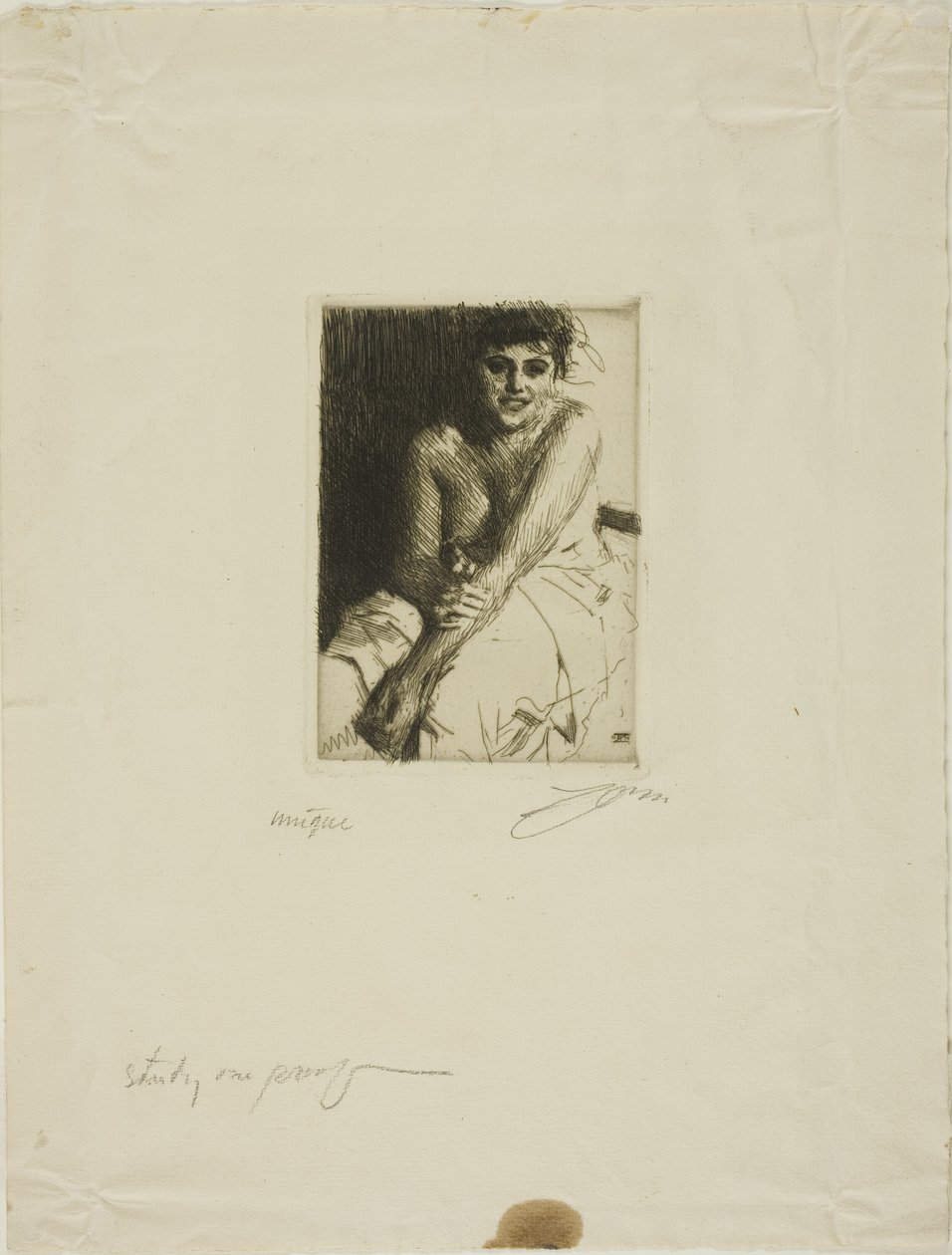 Modelo sentada de Anders Leonard Zorn