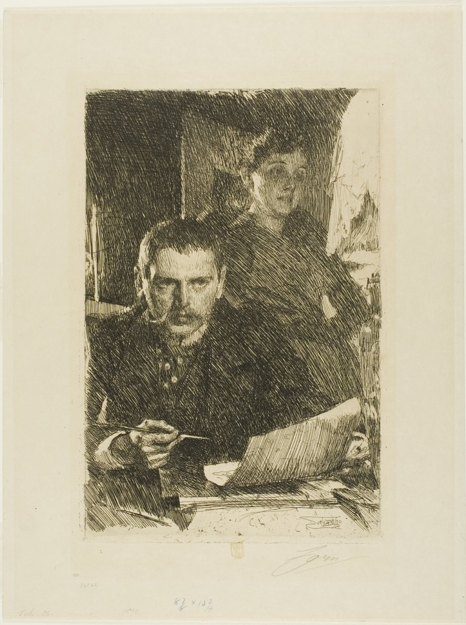 Zorn y su esposa de Anders Leonard Zorn