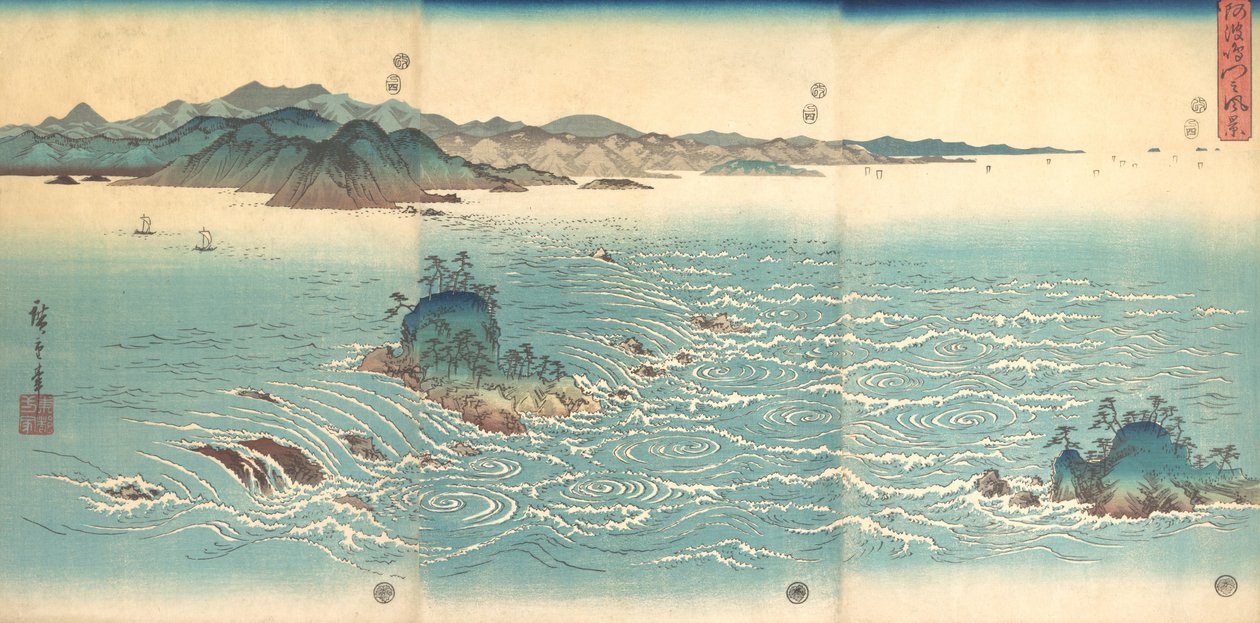 Rápidos en Naruto, 1857 de Ando Hiroshige