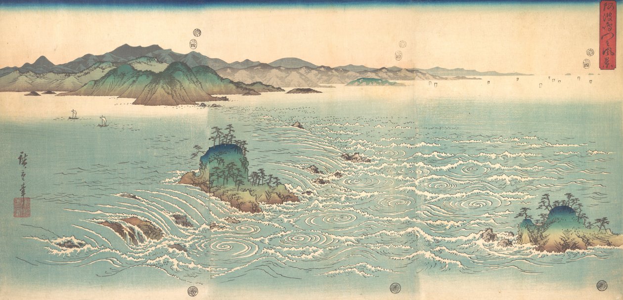 Los Remolinos de Awa, 1857 de Ando Hiroshige