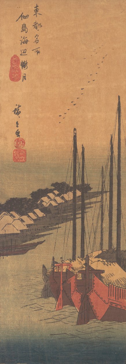 Tsukudajima no Oborozuki de Ando Hiroshige