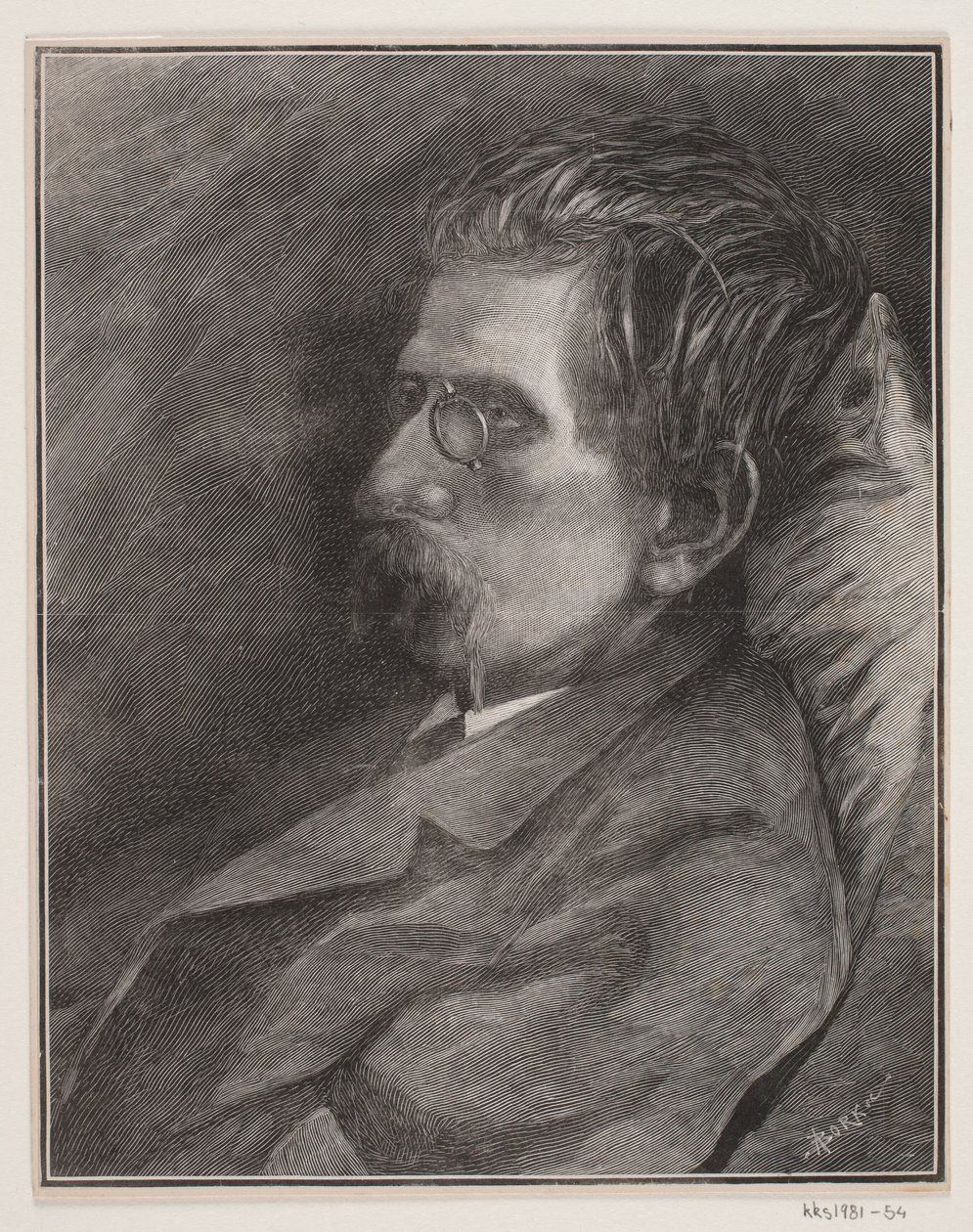 Retrato de J.P. Jacobsen de André Bork