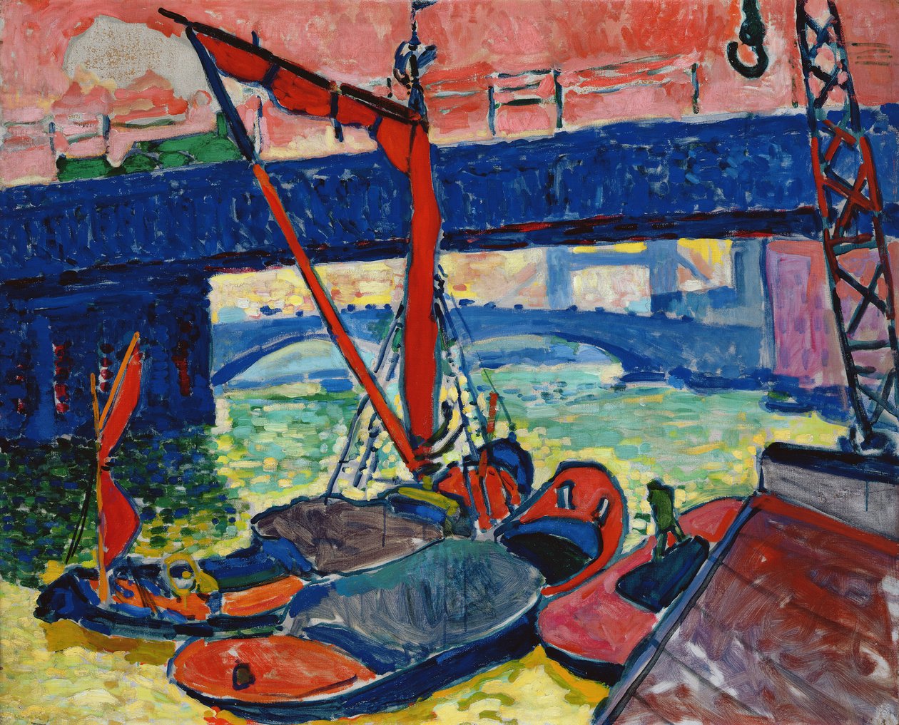 Barcazas en el Támesis de Andre Derain