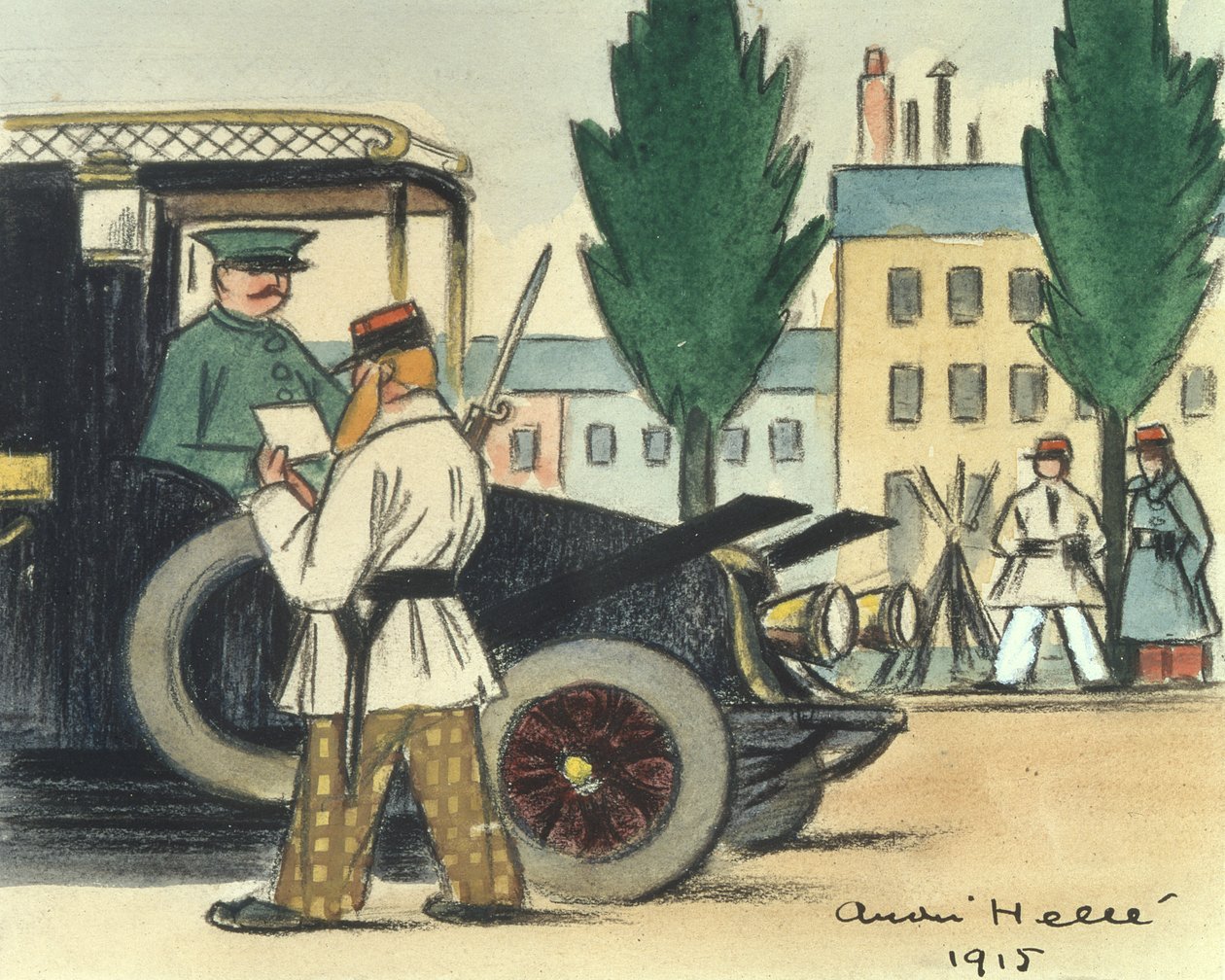 Taxis durante la Batalla del Marne de Andre Helle