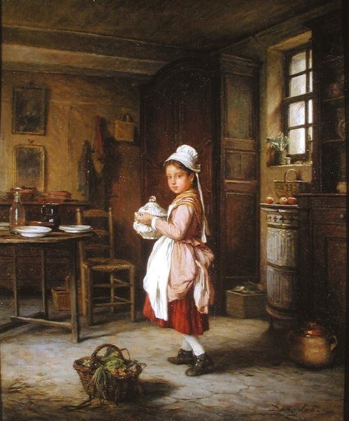 Poniendo la mesa de André Henri Dargelas