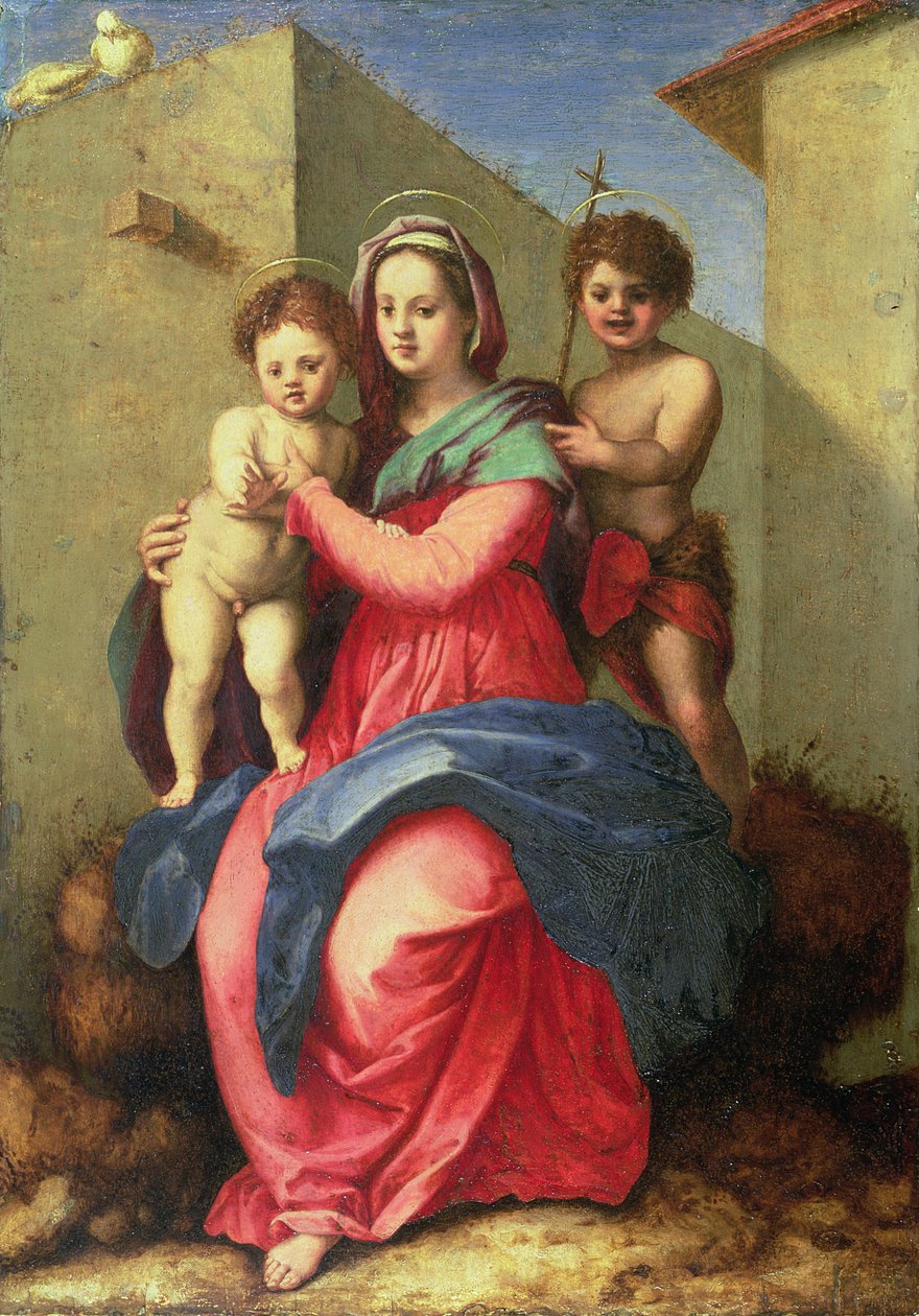 La Madonna y el Niño con el Infante San Juan de Andrea del Sarto