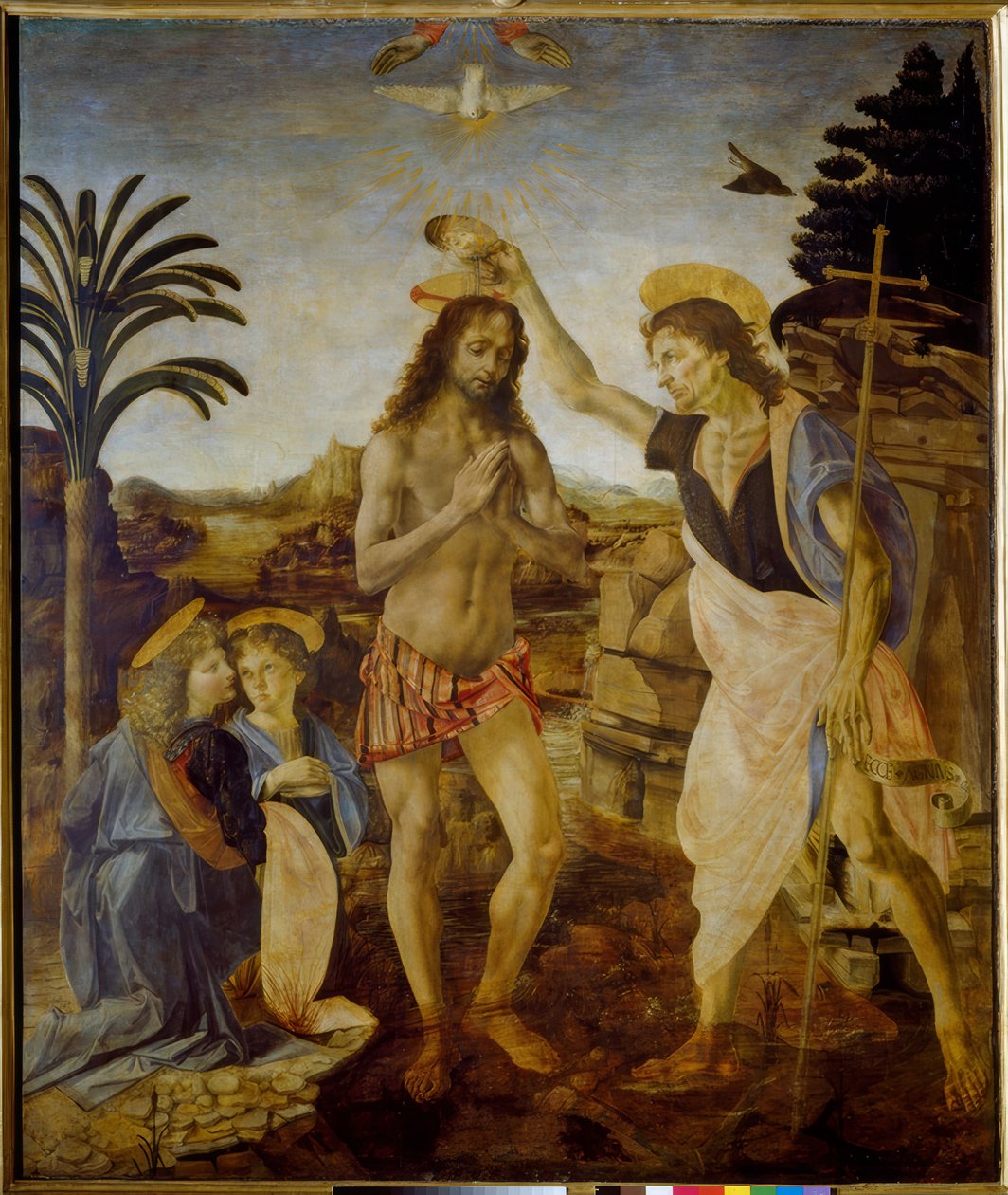 Bautismo de Cristo de Andrea del Verrocchio