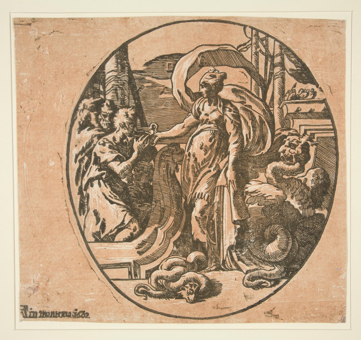 Circe dando bebida de Andrea Andreani