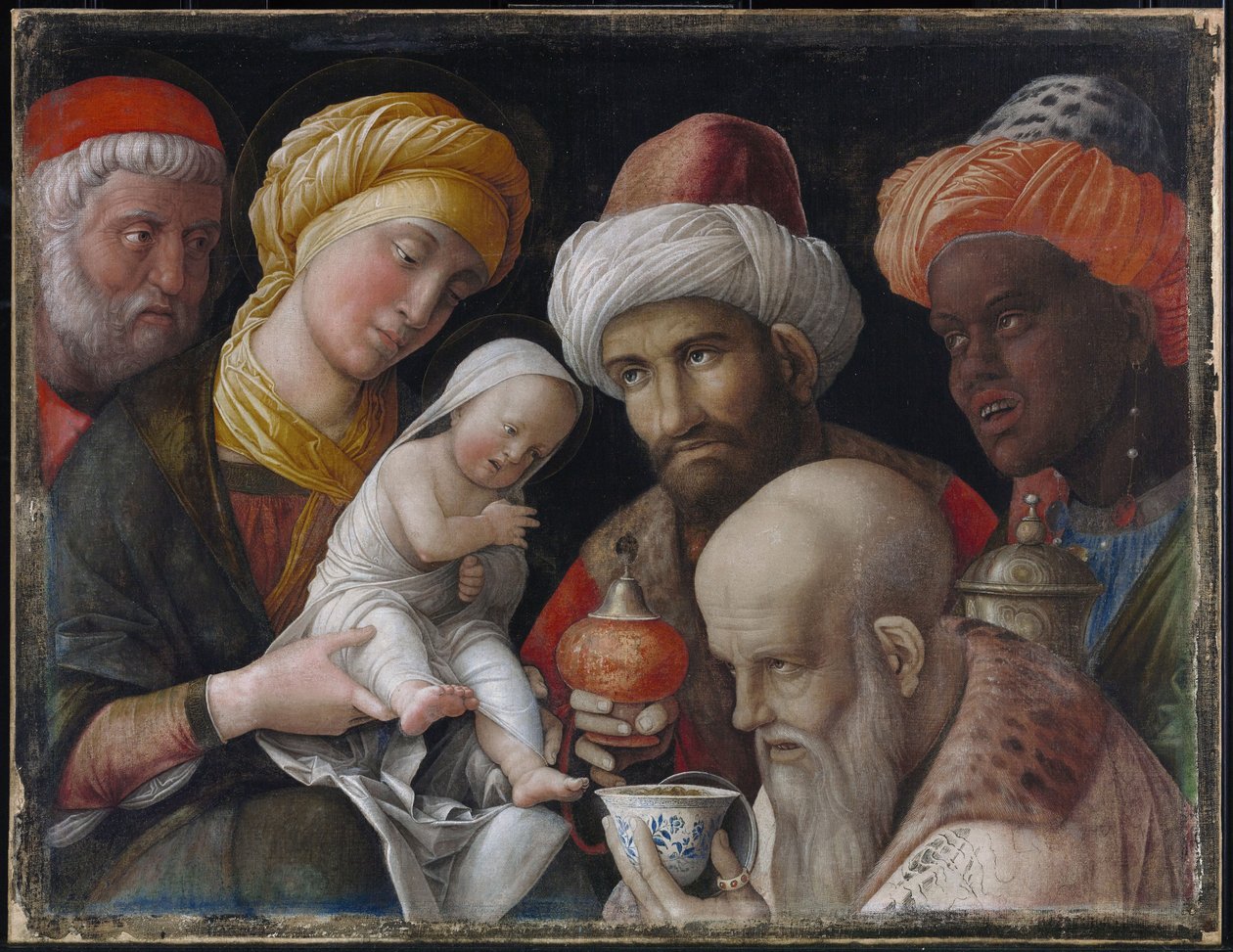 Adoración de los Reyes Magos de Andrea Mantegna