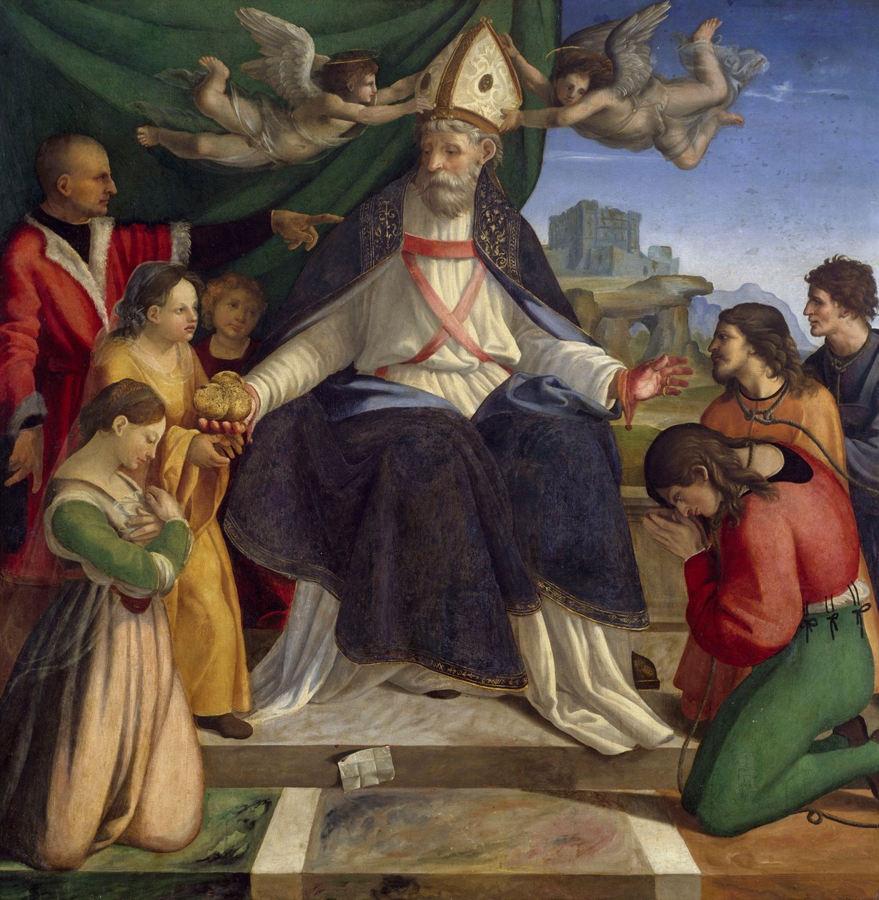 San Nicolás de Bari entronizado de Andrea Sabatini