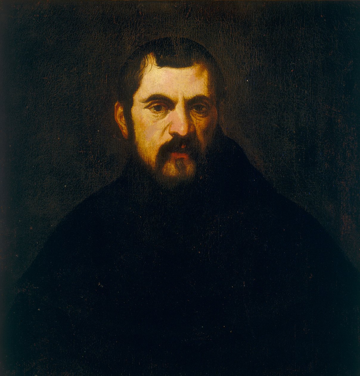 Retrato de un franciscano de Andrea Schiavone