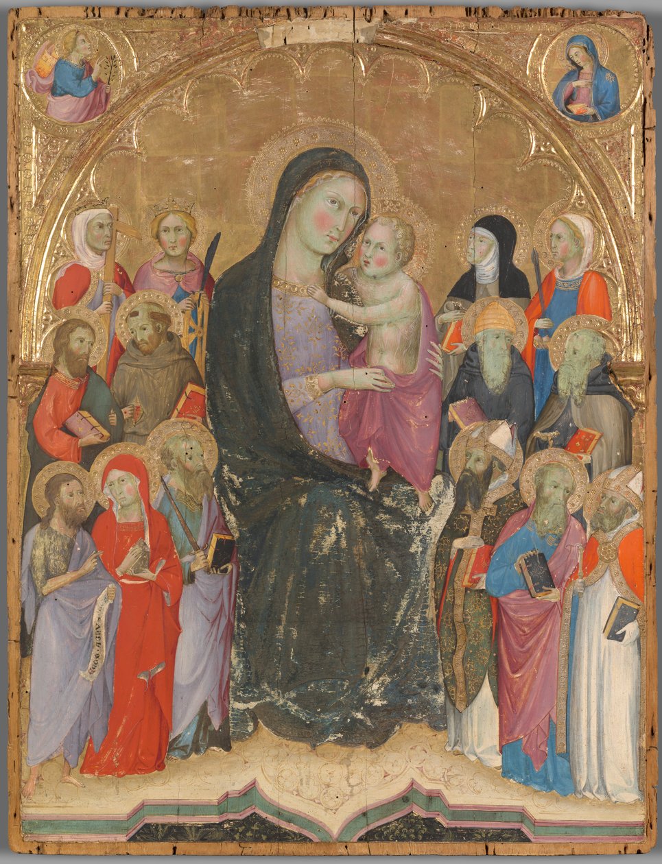 Virgen y niña con santos de Andrea di Bartolo