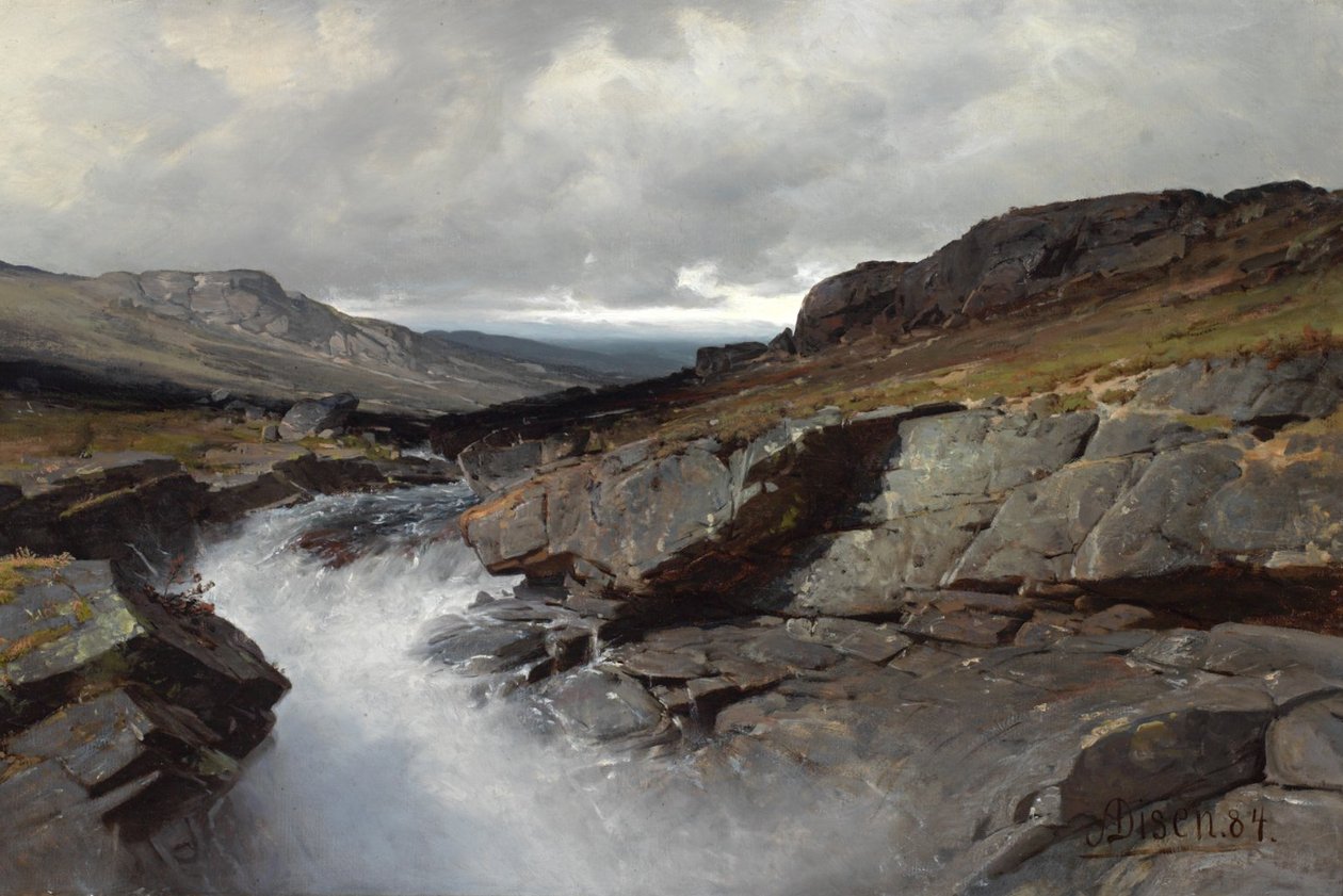 Paisaje montañoso de Andreas Edvard Disen
