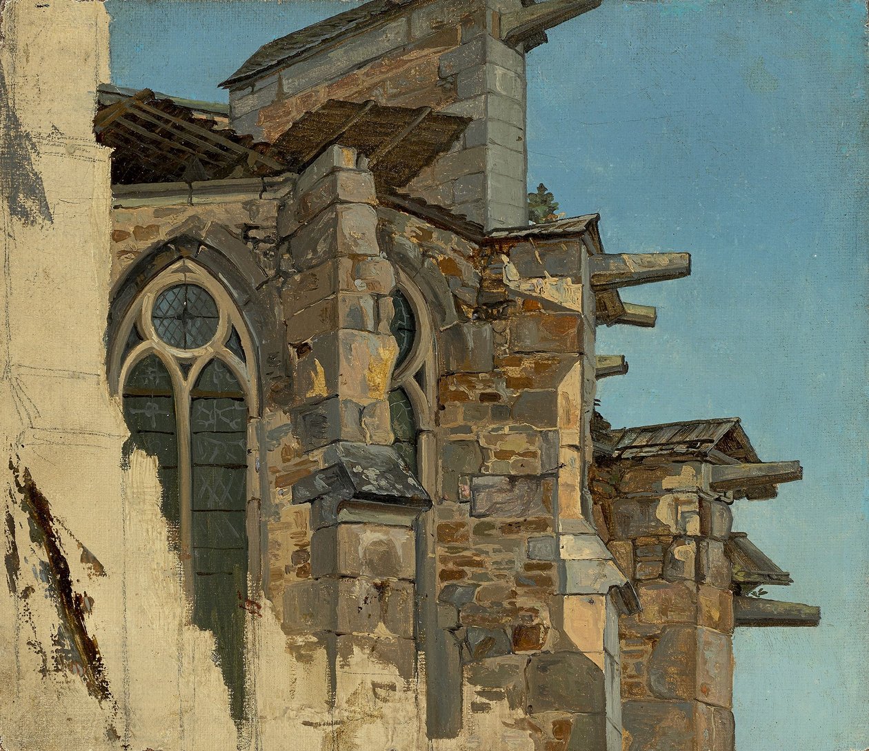 Alemán: La catedral de Altenberg (Estudio) de Andreas Achenbach