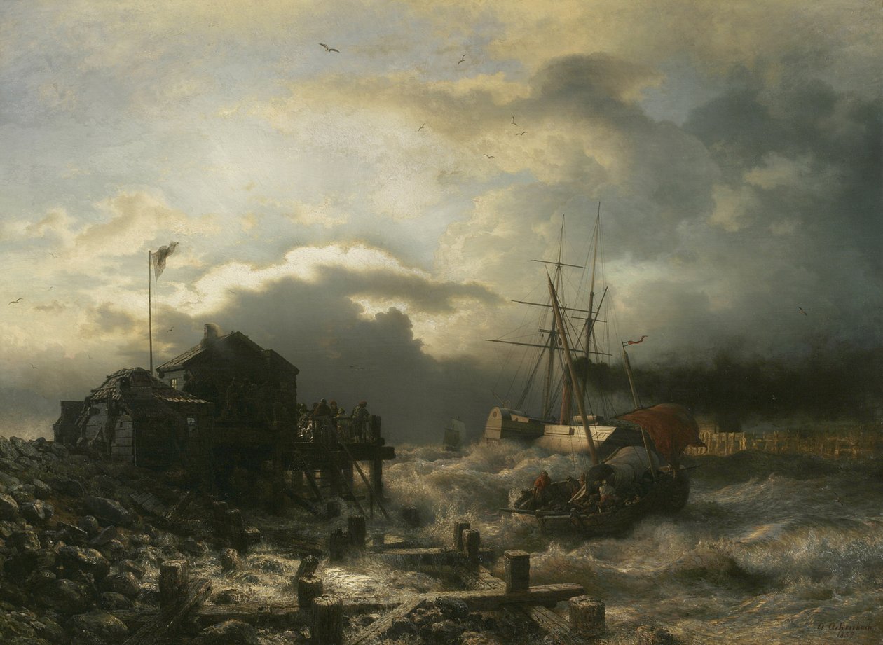 Frente a Ostende de Andreas Achenbach