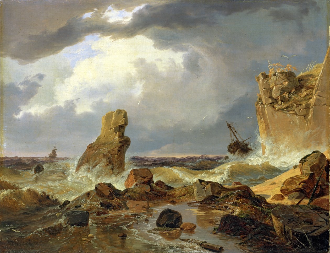 Surf en una costa rocosa de Andreas Achenbach