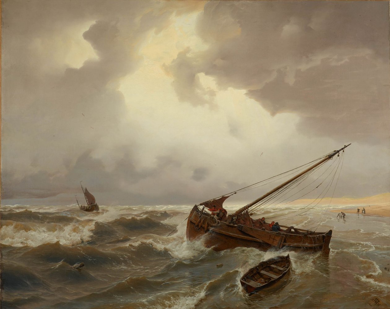 La playa de Scheveningen de Andreas Achenbach