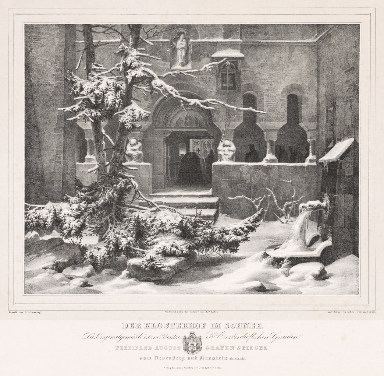 Churchyard with Snow de Andreas Borum