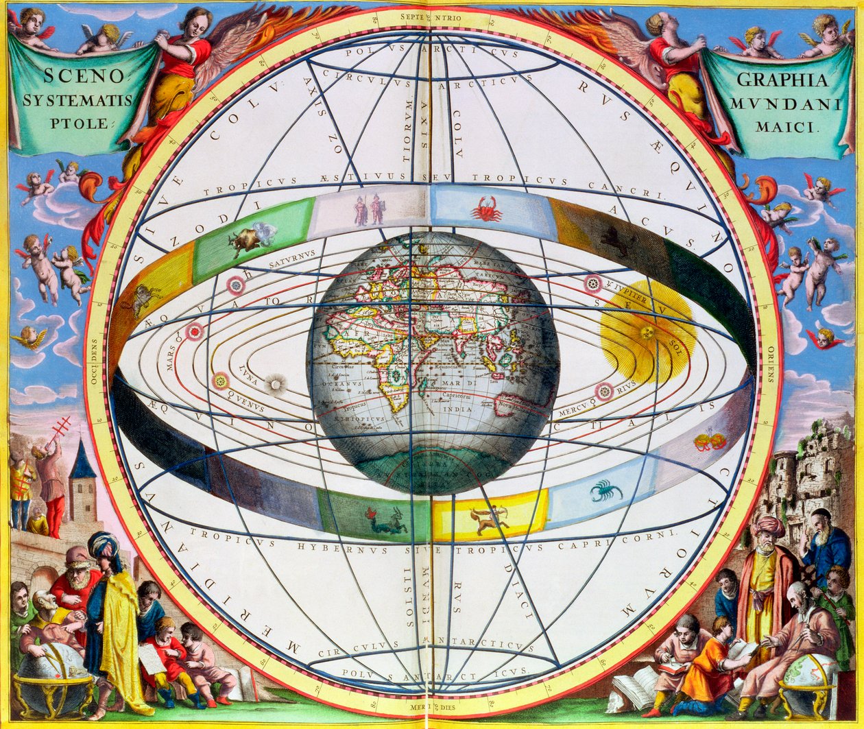 Mapa de constelaciones cristianas, 1660-1661 de Andreas Cellarius
