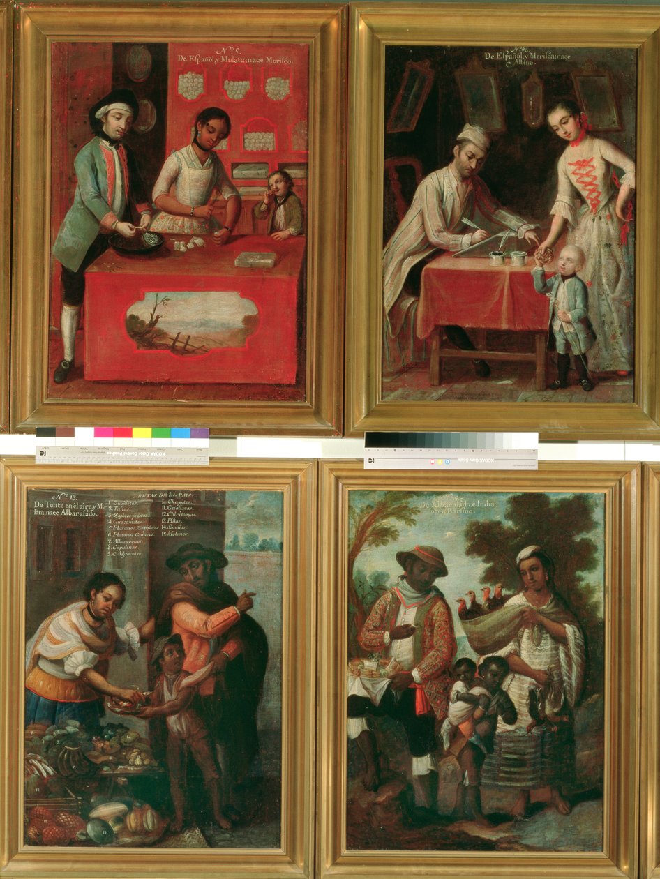 Cuatro grupos raciales diferentes de Andres de Islas