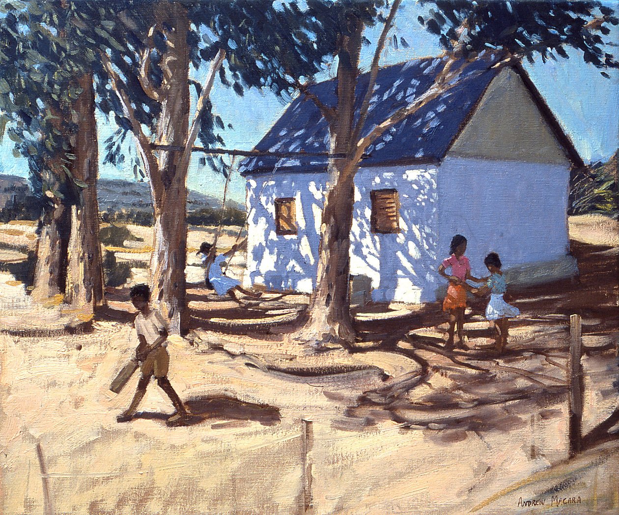 Pequeña casa blanca, Karoo, Sudáfrica de Andrew Macara