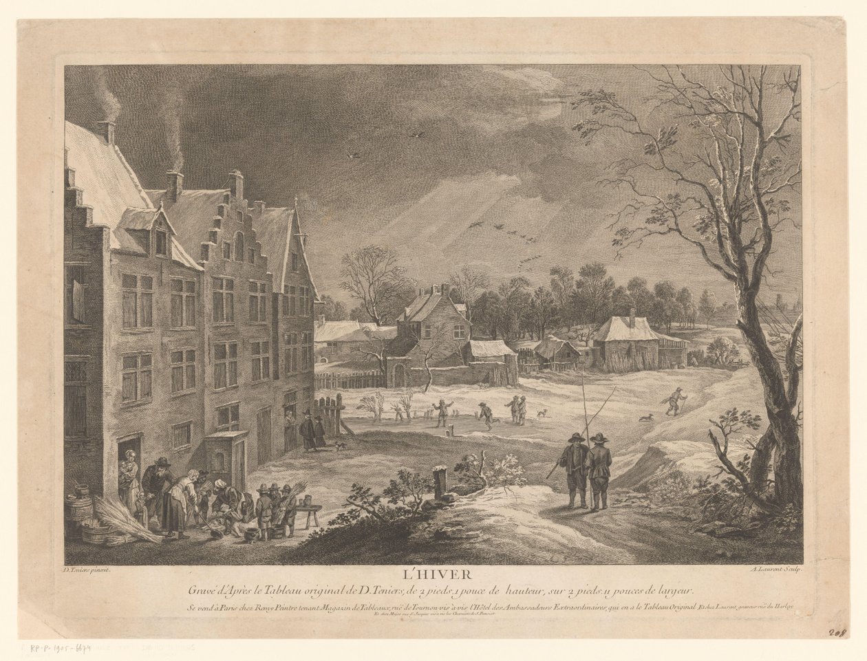 Escena de pueblo de invierno
L
