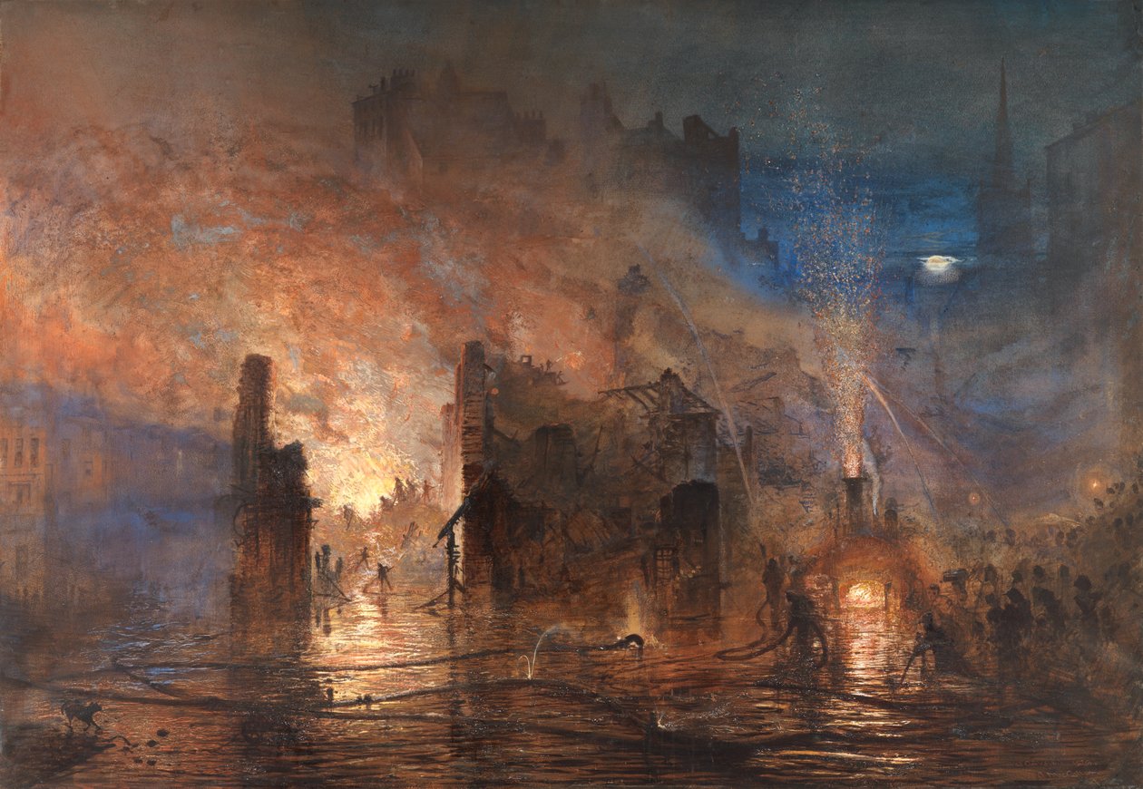 El incendio en Clerkenwell, 28 de julio de 1876 de Andrew MacCallum