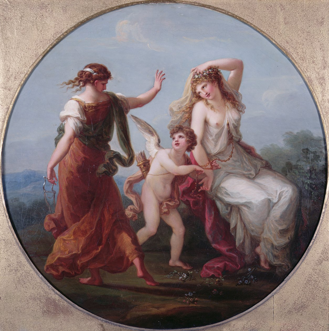 El amor conquistando la prudencia de Angelica Kauffmann