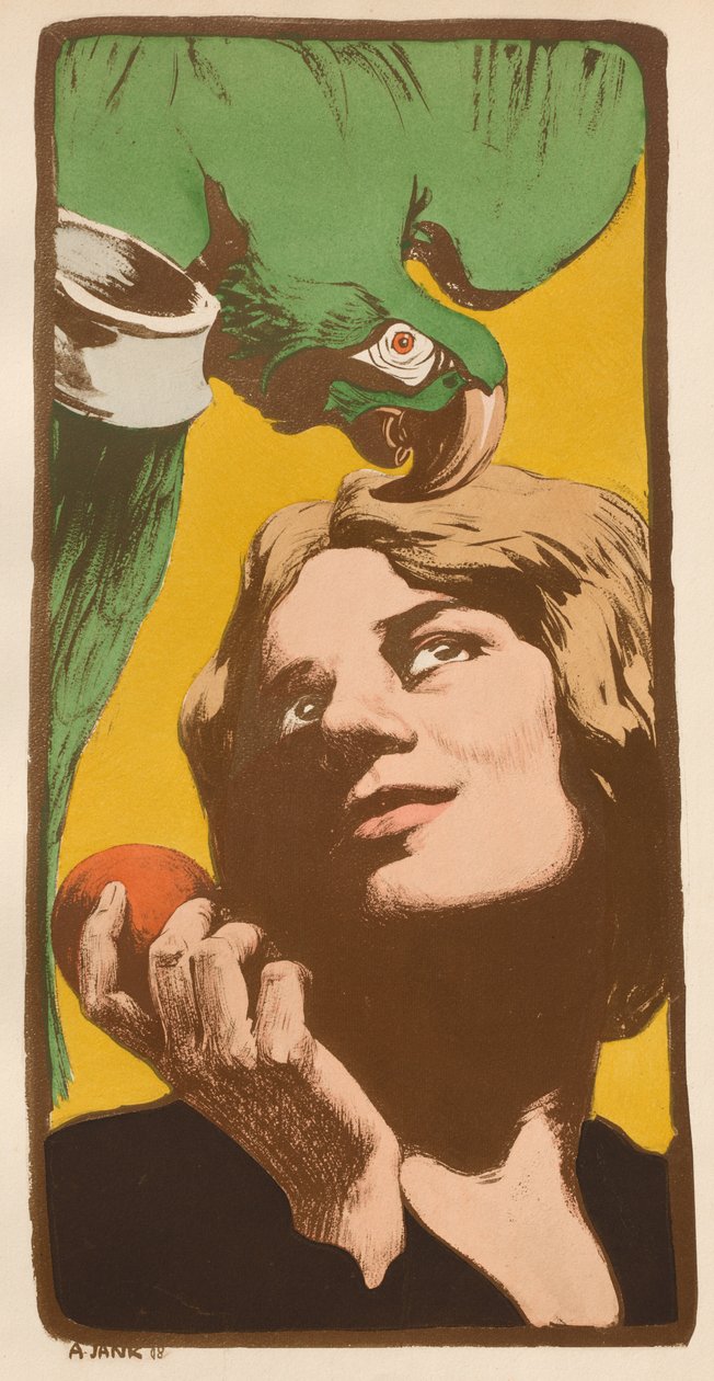 La mujer con el loro de Angelo Jank